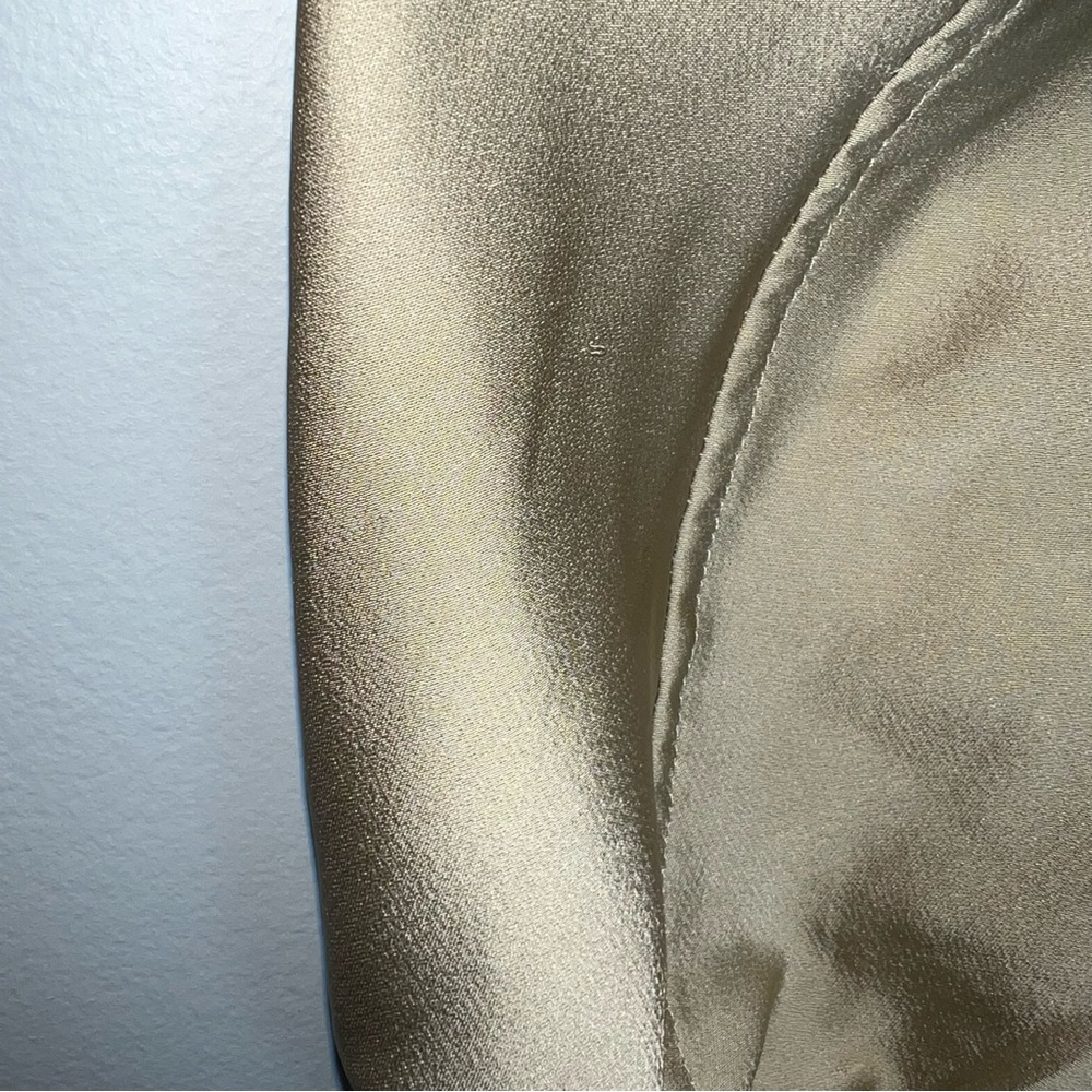 Thakoon gold romper long sleeve shorts satin metallic utility safari sz 10 snags - Picture 5 of 14